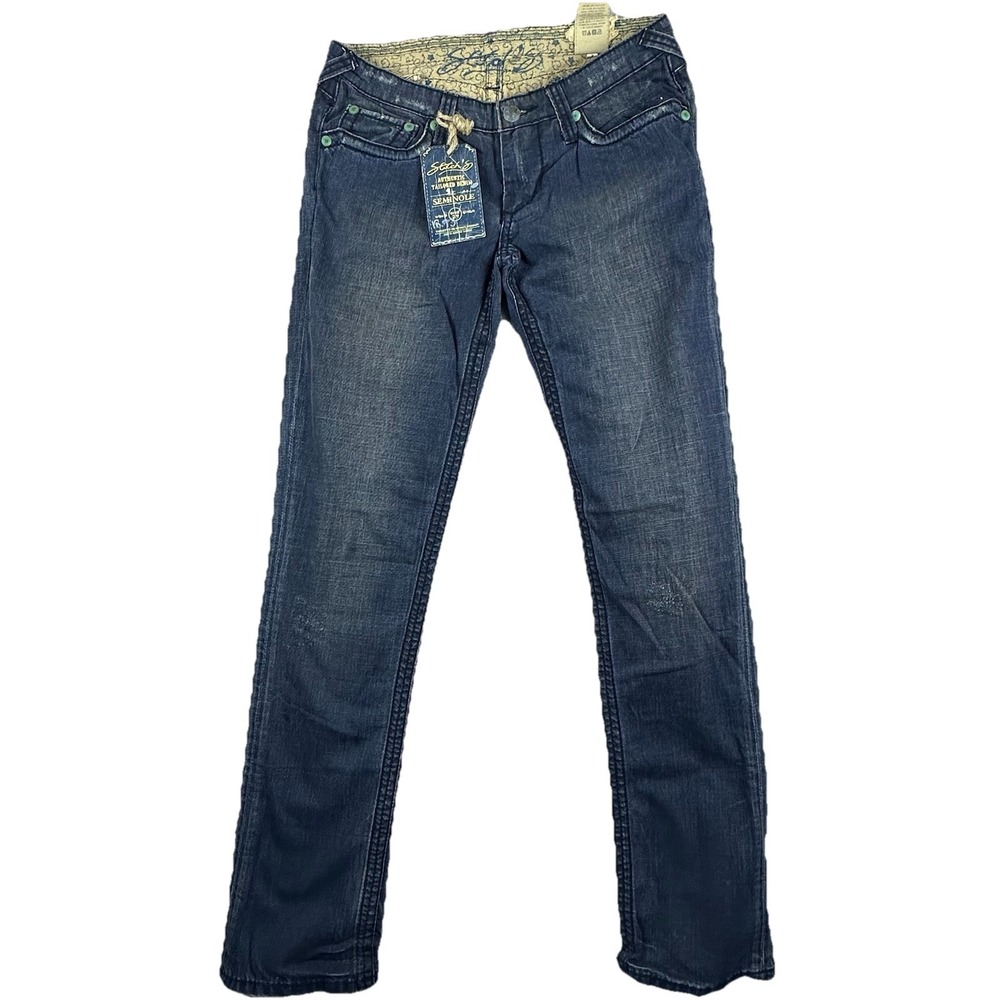 Stitch's Y2K Women's 29 Authentic Seminole Rocky‎ Bootcut Denim Jeans Distressed